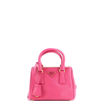 Prada Galleria Double Zip Tote Saffiano Leather Mini