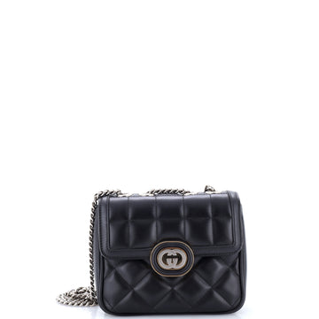 Gucci Deco Chain Flap Bag Mixed Matelasse Leather Mini
