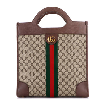Gucci Ophidia Cut Out Handle Tote GG Coated Canvas Medium