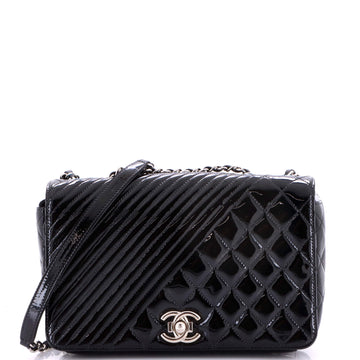 Chanel Coco Boy Flap Bag Quilted Patent Medium