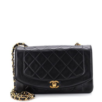 Chanel Vintage Diana Flap Bag Quilted Lambskin Medium