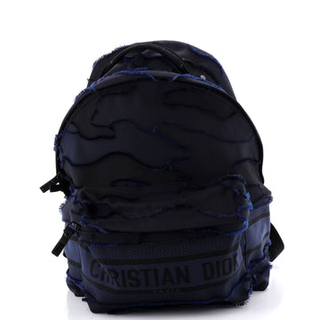 Christian Dior Travel Backpack Camouflage Embroidered Canvas Medium
