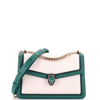 Bvlgari Serpenti Forever Shoulder Bag Quilted Leather Small