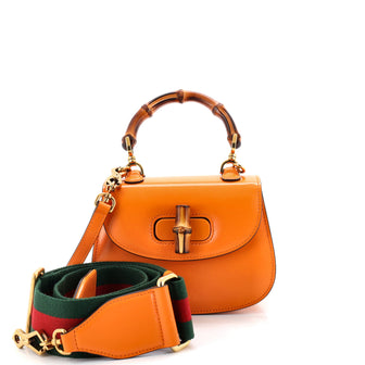 Gucci Bamboo 1947 Top Handle Bag Leather Mini