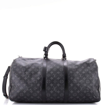 Louis Vuitton Keepall Bandouliere Bag Monogram Eclipse Canvas 55