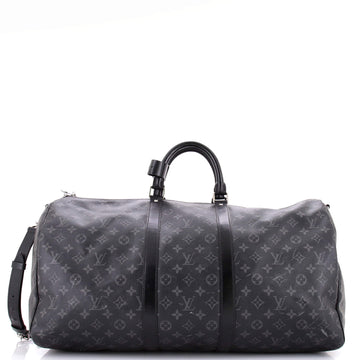 Louis Vuitton Keepall Bandouliere Bag Monogram Eclipse Canvas 55