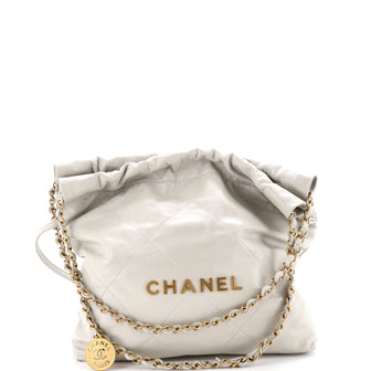 Chanel 22 Chain Hobo Quilted Calfskin Small