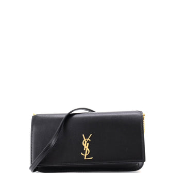 Saint Laurent Classic Monogram Phone Holder Shoulder Bag Leather