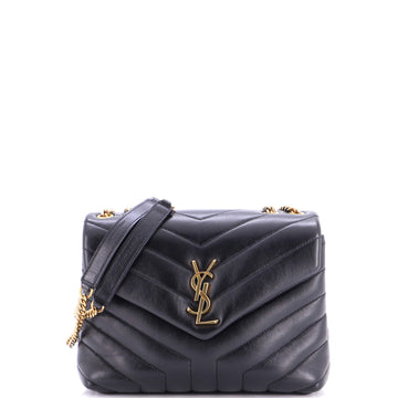 Saint Laurent Loulou Shoulder Bag Matelasse Chevron Leather Small