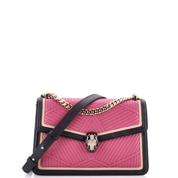 Bvlgari Serpenti Forever Shoulder Bag Quilted Leather Small