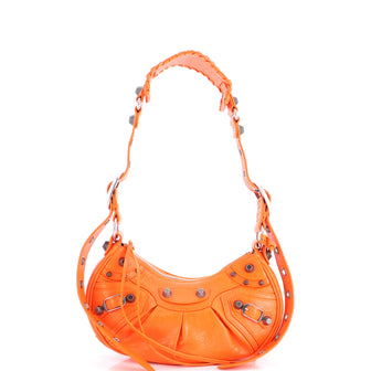 Balenciaga Le Cagole Giant Studs Shoulder Bag Leather XS