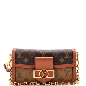Louis Vuitton Dauphine Shoulder Bag Reverse Monogram Canvas East West