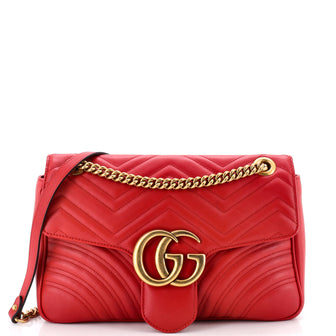 Gucci GG Marmont Flap Bag Matelasse Leather Medium