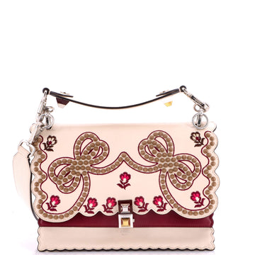 Fendi Kan I Bag Embroidered Studded Leather Medium