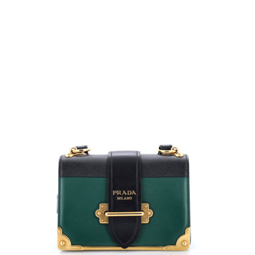 Prada Cahier Crossbody Bag Leather and Saffiano Leather Small