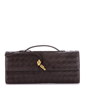 Bottega Veneta Andiamo Top Handle Clutch Intrecciato Nappa Long
