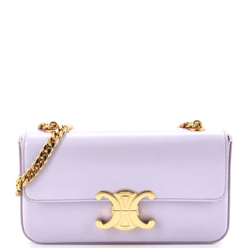 Celine Triomphe Chain Shoulder Bag Leather Small