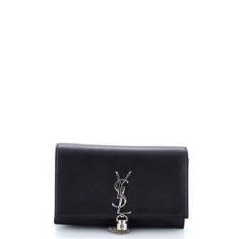 Saint Laurent Classic Monogram Tassel Crossbody Bag Leather Small