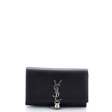 Saint Laurent Classic Monogram Tassel Crossbody Bag Leather Small
