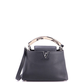 Louis Vuitton Capucines Bag Leather with Python PM