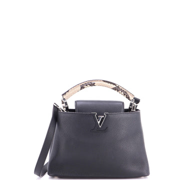 Louis Vuitton Capucines Bag Leather with Python PM