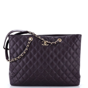 Chanel Classic CC Shopping Tote Quilted Calfskin Large