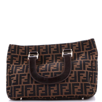 Fendi Vintage FF Handle Tote Zucca Canvas Small