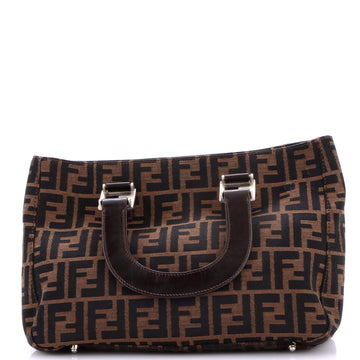 Fendi Vintage FF Handle Tote Zucca Canvas Small