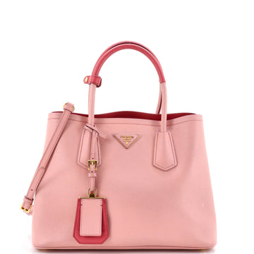 Prada Cuir Double Tote Saffiano Leather Small