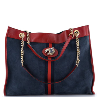 Gucci Rajah Chain Tote Suede Large
