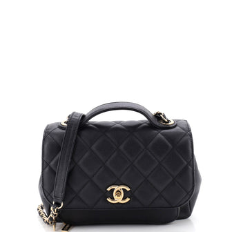 Chanel Business Affinity Flap Bag Quilted Caviar Small