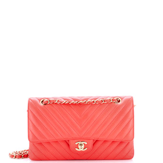 Chanel Classic Double Flap Bag Chevron Lambskin Medium
