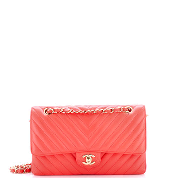 Chanel Classic Double Flap Bag Chevron Lambskin Medium
