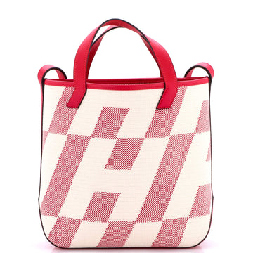 Hermes Cabas H en Biais Tote Canvas with Leather 27