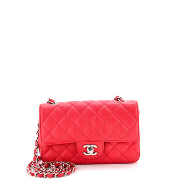 Chanel Classic Single Flap Bag Quilted Caviar Mini