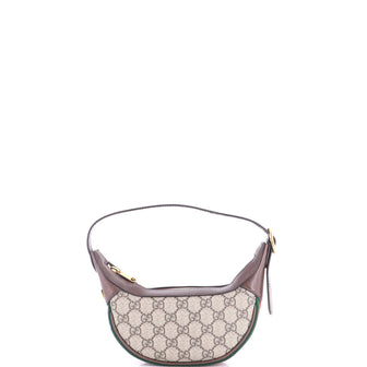Gucci Ophidia Half Moon Bag GG Coated Canvas Mini