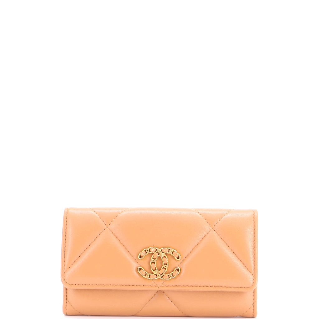 Chanel 19 Flap Wallet Quilted Lambskin Long 434261