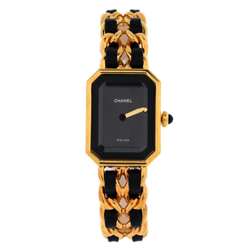 Chanel Premiere Rock Quartz Watch Plated Metal and Leather 20