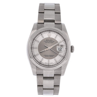 Rolex Oyster Perpetual Datejust Automatic Watch Stainless Steel 36