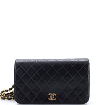 Chanel Vintage Full Flap Bag Quilted Lambskin Medium
