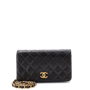Chanel Vintage Full Flap Bag Quilted Lambskin Mini