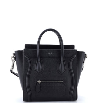 Celine Luggage Bag Grainy Leather Nano