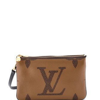 Louis Vuitton Double Zip Pochette Reverse Monogram Giant