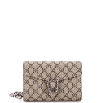 Gucci Dionysus Chain Wallet GG Coated Canvas Long