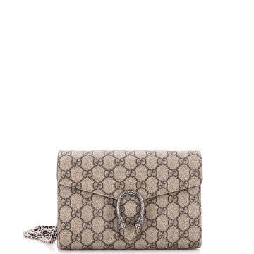 Gucci Dionysus Chain Wallet GG Coated Canvas Long