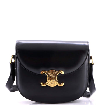 Celine Triomphe Besace Clea Flap Bag Leather