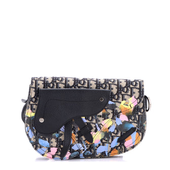 Christian Dior Saddle Messenger Pouch Alex Foxton Floral Oblique Canvas