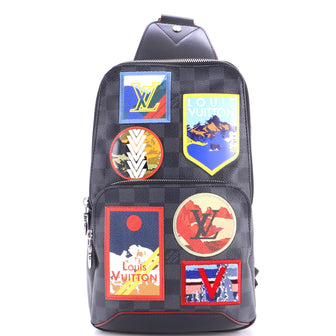 Louis Vuitton Avenue Sling Bag Alps Patches Damier Graphite