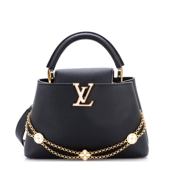 Louis Vuitton Flower Chain Capucines Bag Leather with Mother of Pearl Effect Detail BB