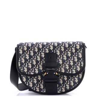 Christian Dior Gallop Flap Messenger Bag Oblique Canvas Medium
